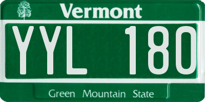VT license plate YYL180