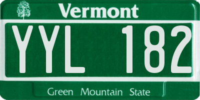 VT license plate YYL182