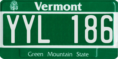 VT license plate YYL186