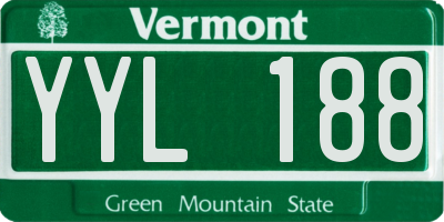 VT license plate YYL188