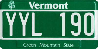 VT license plate YYL190