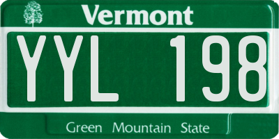 VT license plate YYL198