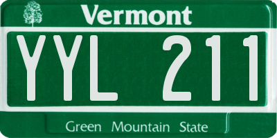 VT license plate YYL211