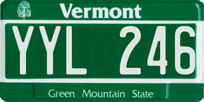 VT license plate YYL246