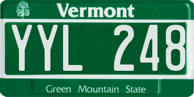 VT license plate YYL248