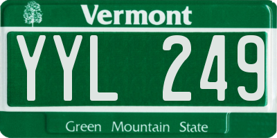 VT license plate YYL249