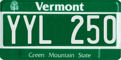 VT license plate YYL250