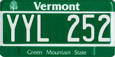 VT license plate YYL252
