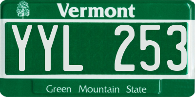 VT license plate YYL253