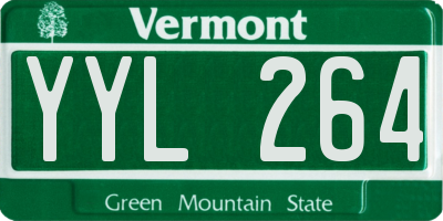 VT license plate YYL264