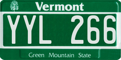VT license plate YYL266