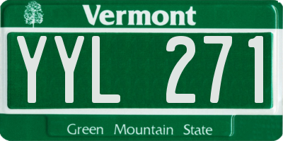 VT license plate YYL271