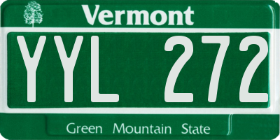 VT license plate YYL272