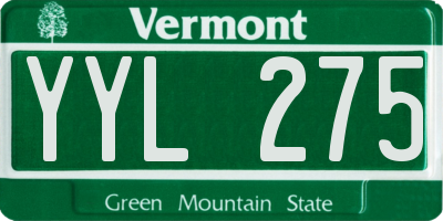 VT license plate YYL275
