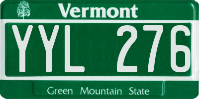 VT license plate YYL276