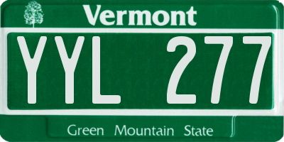 VT license plate YYL277