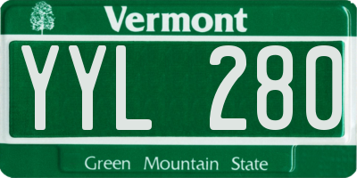 VT license plate YYL280