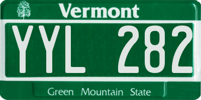 VT license plate YYL282