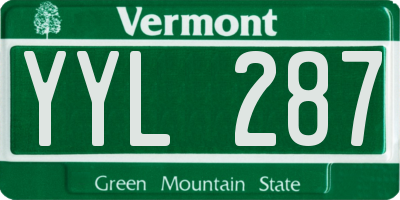 VT license plate YYL287