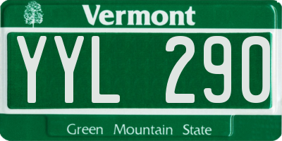 VT license plate YYL290