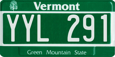 VT license plate YYL291