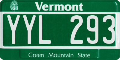 VT license plate YYL293