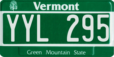 VT license plate YYL295