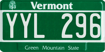 VT license plate YYL296