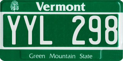 VT license plate YYL298