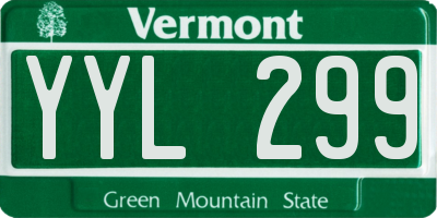 VT license plate YYL299