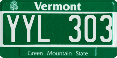 VT license plate YYL303