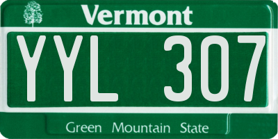 VT license plate YYL307