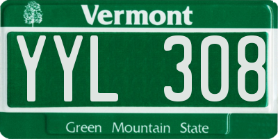 VT license plate YYL308