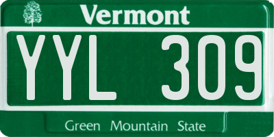 VT license plate YYL309