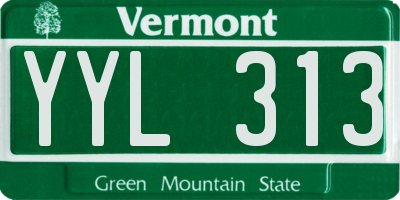 VT license plate YYL313