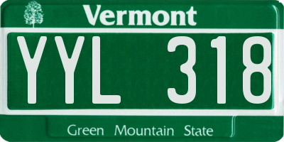 VT license plate YYL318