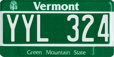VT license plate YYL324