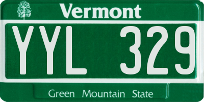 VT license plate YYL329