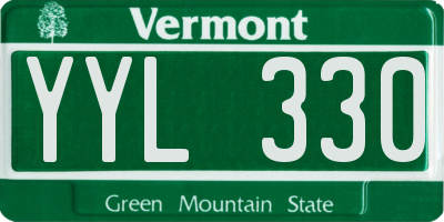 VT license plate YYL330