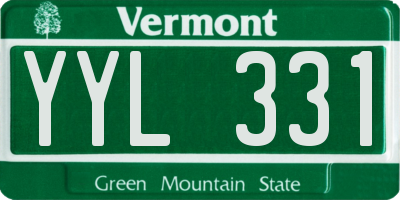 VT license plate YYL331