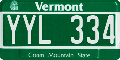VT license plate YYL334