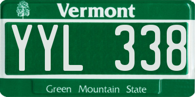 VT license plate YYL338