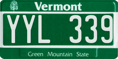 VT license plate YYL339
