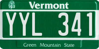 VT license plate YYL341