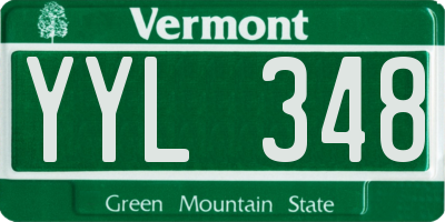 VT license plate YYL348
