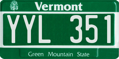 VT license plate YYL351