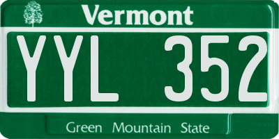 VT license plate YYL352