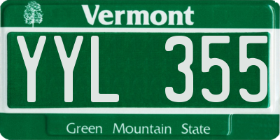 VT license plate YYL355