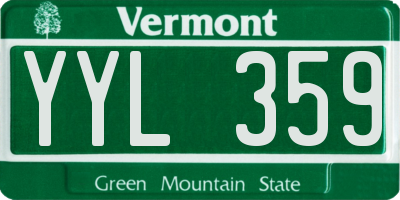 VT license plate YYL359