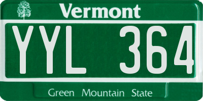 VT license plate YYL364